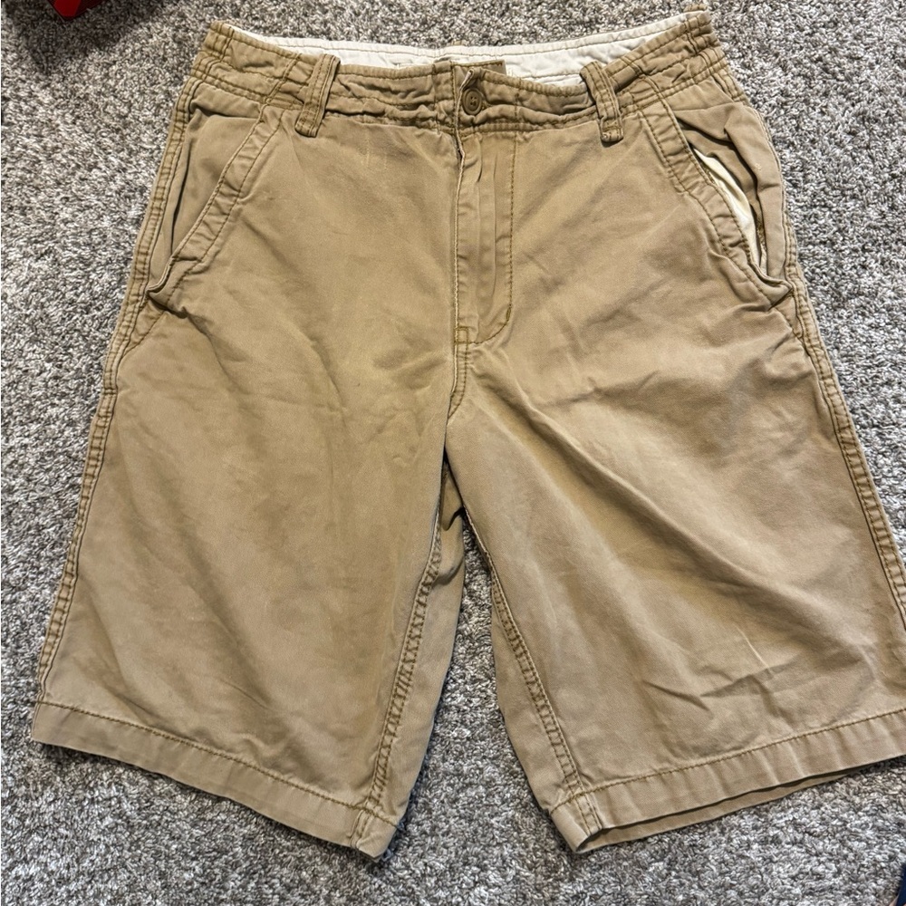 Men's Aeropostale Classic Khaki Flat-Front Shorts – Size 29